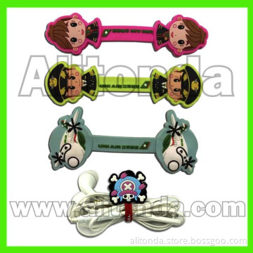Cute cartoon animal monkey cow shape soft mini cable tidy custom winder for promotional gifts